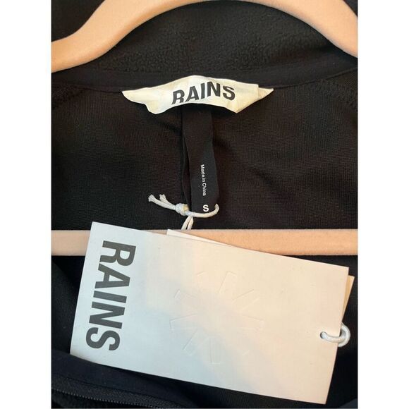 Rains Fleece Half-Zip Pullover Black NEW - Picture 5 of 7